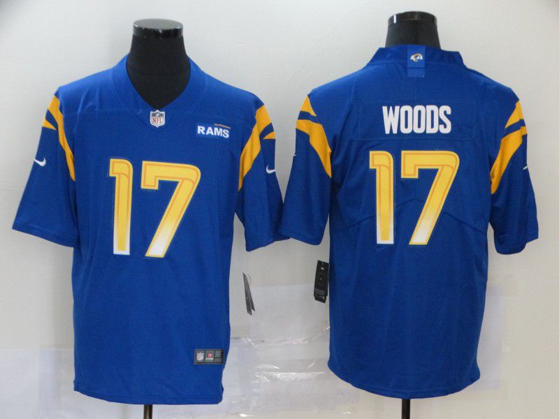 Men Los Angeles Rams #17 Woods Blue Nike Vapor Untouchable Stitched Limited NFL Jerseys->baltimore ravens->NFL Jersey